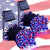 Luces de Cadena Solares Impermeables para Exteriores Navideñas, Cadena de Luces de Alambre de Cobre para Patio, Faroles Decorativos LED, Atmósfera, Transfronterizo