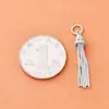 Prata Esterlina S925 Prata Lisa Artesanal Pingente de Franja de Prata Pulseira Artesanal DIY Pingente de Pulseira de Cristal Acessórios de Prata