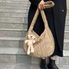 2023 nova bolsa japonesa ins outono e inverno losango acolchoada de algodão bolsa feminina moderna de grande capacidade bolsa mensageiro estudante versátil bolsa de ombro