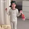 Roupa e Calça de Outono em Algodão Puro Lycra Beixinan para Meninos e Meninas, Conjunto de Roupa Íntima Térmica Sem Costura