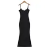 Vestido de tirantes Purely Sexy Hot Girl, Falda de pez ajustada y estilizada que realza las caderas para mujer, Vestido básico de estilo europeo y americano, Falda larga
