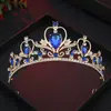 Corona de Novia Europea y Americana Amazon Accesorios para el Cabello Corona Barroca Corona de Cumpleaños Infantil Tocado de Boda de Cristal Diadema