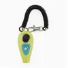 Nuevo Clicker de Entrenamiento para Mascotas de Doble Color, Clicker + Silbato Dos en Uno, Silbato de Entrenamiento para Perros, Clicker de Doble Color con Correa Larga para la Muñeca