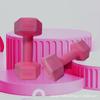 Mancuernas para Fitness Femenino Equipo para el Hogar, Hexagonales para Entrenamiento de Músculos del Brazo Infantil Yoga Recubiertas de Goma Par de Mancuernas, Mancuernas Pequeñas para Hombres