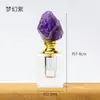 Botella de Perfume de Cristal Natural Botella Dispensadora de Vidrio Estilo de Lujo Accesible y Elegante Botella Dispensadora de Piedra Cruda de Cristal Botella Sellada