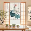Nueva Cortina de Puerta de Tela de Lino Estilo Antiguo Pintura China para Hogar Vestidor Dormitorio Baño Cortina Divisoria Media Cortina Venta al por Mayor