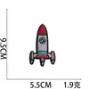 Cartoon bordado adesivo de pano pequeno foguete computador bordado etiqueta Spaceship patch Bag bordado decorativo Zhangzi bordado adesivo