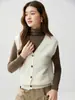 Cárdigan Suéter Chaleco de Cachemira Clásico para Mujer Cuello en V Holgado Estilo de Lujo Ligero Temperamento Suéter Base de Punto