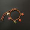 Pulsera de Reencarnación del Dios de la Riqueza de Cinco Vías Cuerda Arcoíris Tejida a Mano Unisex Año del Dragón Cuerda Decorativa Auspiciosa que Atrae la Riqueza