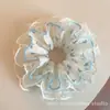 Nova Coleção Estilo Coreano de Scrunchies de Camada Dupla de Luxo com Acabamento em Renda, Elásticos de Cabelo e Acessórios de Cabelo
