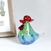 Zibo Glaze Glaze Transfronteiriço Ornamento de Frango de Cristal Glaze Artesanato de Glaze Feito à Mão de Alta Qualidade Presente Decoração de Sala de Estar de Casa