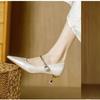 Punta afilada Moda francesa Elegantes tacones altos Casual Versátil Zapatos de aguja de punta cerrada Modelos nuevos populares de primavera y otoño 2025