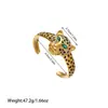 Pulsera Transfronteriza Europea y Americana Nueva con Cabeza de Leopardo de Acero de Titanio Chapada en Oro de 18 Quilates, Resistente al Desgaste del Color, Moderna, Sensación de Alta Gama, Disponible para Venta al por Mayor