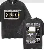 Camiseta Gráfica Vintage Lavada de Michael Jackson, Icono Pop para Hombres y Mujeres, Camiseta Retro Gótica Rock para Hombres
