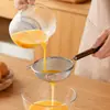 Escumadeira de Aço Inoxidável 304 com Duas Alças e Peneira de Malha Fina para Suco de Limão e Panificação, Peneira Filtro para Resíduos