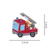 Broche de coche historieta insignia de excavadora lindo camión de bomberos educación temprana educativo metal nicho joyería para niños estudiante