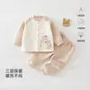 Conjunto Cálido para Bebé Primavera Otoño Manga Larga Top de Otoño Pantalones de Otoño Ropa Interior Acolchada para Bebé Recién Nacido Niños Ropa para Niños de Anyang