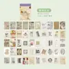 Livro de Adesivos Série Jardim de Rosas Vintage com Folha de Ouro Decoração DIY para Diários, 50 Folhas, 6 Designs para Escolher