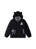 Chaqueta de Algodón con Bordado de Cachorro Lindo, Falsa de Dos Piezas, para Hombres y Mujeres, Nueva Invierno 2025, con Capucha, Chaqueta Tipo Pan, Holgada