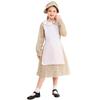 XXXS-S Niños Vestido Prairie Colonial Amarillo Floral Delantal Disfraz de Pionero Disfraz COS Disfraz de Halloween