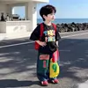 Conjunto de Verano de Mezclilla con Adornos Plateados para Niños, Estilo Coreano, Atuendo de Dos Piezas de Moda para Niños, Ropa Infantil al por Mayor