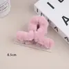 Pinza de garra Mao Mao otoño e invierno felpa pinza de garra horquilla marrón leche grande parte posterior de la cabeza plato cabello clip de tiburón accesorios para el cabello mujer venta al por mayor