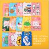 Mini Libreta Heterosexual de Dibujos Animados, Libreta para Estudiantes de Aspecto Elegante y Linda, Libreta Portátil Pequeña con Solapa y Bolsillo para Pantalón, Pequeño Regalo para Niños para Empezar la Escuela