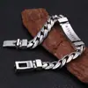Atacado joias de moda em prata de lei 925 pulseira masculina de estudante em prata tailandesa personalizada corrente de prata com o clássico mantra budista de seis palavras