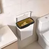 Cubo de Basura Seleccionado, Montaje en Pared sin Taladro, para Baño, con Tapa, Papelera de Pared, para el Hogar, para Colgar en el Lado del Inodoro