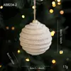 Pelota envuelta en cuerda de cáñamo de 6cm8cm Pelota envuelta en cuerda de algodón Pelota de espuma Sisal Colgante para árbol de Navidad Bol colgante Accesorios de decoración