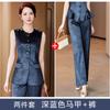 Verão Novo Estilo Temperamento Estilo Deusa Casual Roupa de Negócios Colete Feminino Moda Colete de Terno Jaqueta Terno Feminino