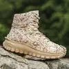 Botas camufladas masculinas plus size, botas Martin, calçados casuais esportivos de caminhada funcionais para outono e inverno para homens