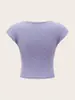 Primavera 2023 nuevo AliExpress Amazon dulce y picante puro deseo camiseta diseño de mujer Sexy Slim top corto