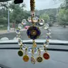 Colgante de Flor de Brocado Song de Área Escénica con Motivo del Dios de la Riqueza de Cinco Vías, Adorno para Colgar en el Coche, Regalo para Bolsa, Amuleto de Bendición para Hombres y Mujeres, Decoración de Espejo Retrovisor