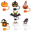 Nueva Cubierta para Popote Stanley de Halloween Transfronteriza Cubierta para Popote 10mm Tapón de Polvo para Popote con Temática de Halloween