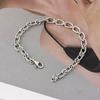 Prata de lei S925 moda japonesa e coreana pulseira circular versátil para homens e mulheres corrente de pulso desgastada de prata tailandesa pulseira de casal