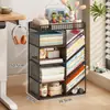 Estante sob a Mesa de Estudo, Armazenamento de Livros ao Lado da Mesa da Sala de Aula do Aluno, Estante de Armazenamento de Chão com Rodas, Carrinho Móvel