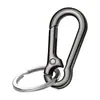 Llavero de Cintura Unisex Doble Círculo Creativo Llavero de Coche Colgante Llavero de Metal Llavero Simple