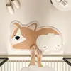 Tapete de banheiro em formato de cachorro de desenho animado, tapete macio antiderrapante e absorvente de água para a entrada do banheiro, tapete de pé para vaso sanitário de secagem rápida