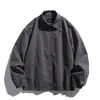 Rumeng marca de moda retro estilo japonés, chaqueta con solapa bordada, unisex, corte holgado, adecuada para parejas, prenda exterior casual y versátil para otoño