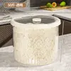 Recipiente de Arroz Doméstico de Grande Capacidade para Armazenamento na Cozinha, à Prova de Umidade e Insetos, Recipiente Selado Espessado para Armazenamento de Arroz, Grãos e Farinha
