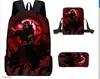 Set de Mochila Escolar de Tres Piezas de Naruto Transfronterizo para Estudiantes de Primaria y Secundaria, Mochila Infantil, Bolso de Hombro