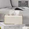 Caja de almacenamiento de pañuelos de cuero para habitación de negocios, caja de pañuelos con sello dorado de hotel, caja de almacenamiento de pañuelos de cuero para habitación de negocios