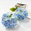 Transfronterizo Nuevo Producto Artificial 2 Cabezas 3D Madera Hortensia Decoración de Mesa Diseño de Hotel Falso Floral Diseño Artificial Flores Secas
