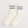 Meia de Lã Coral para Outono e Inverno, Meias Femininas até a Panturrilha, Design Fofo de Pata de Gato, Meias Grossas Quentes, Meias para Dormir