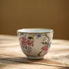 Taza de té Retro Ru Kiln Taza Maestra Taza de té Pieza abierta Cerámica para el hogar Juego de té Kung Fu Taza de té Individual Taza de té Personal
