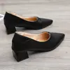 Zapatos Casuales de Moda de Punta Versátiles de Tacón Alto 2026 Primavera y Otoño Nuevos Zapatos de Piel Suave Estilo Hada para Mujer para Uso Exterior en Verano