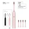 Cepillo de Dientes Eléctrico Recargable Transfronterizo para Adultos y Niños, Cepillo Universal de Cerdas Suaves, Set de Cepillo de Dientes Portátil Impermeable para el Hogar, Venta al por Mayor