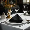 Exclusivo transfronteiriço para jogo americano espesso explosivo de poliéster colorido pano de boca guardanapo cor sólida salão de banquetes de hotel restaurante