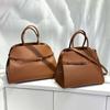 Bolso Tote de Piel de Vaca de Primera Capa Fábrica Otoño e Invierno Nuevo Bolso de Mano Simple y Elegante Gran Capacidad para Viajar Bolso Bandolera para Desplazamiento Diario Cuero Genuino